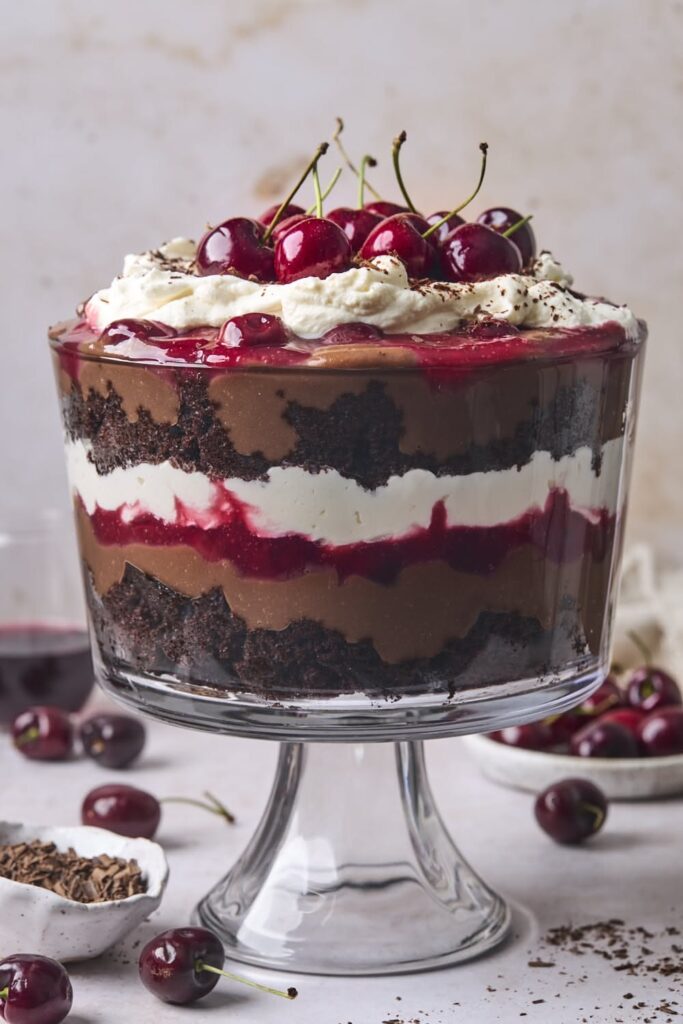 black forest trifle desserts