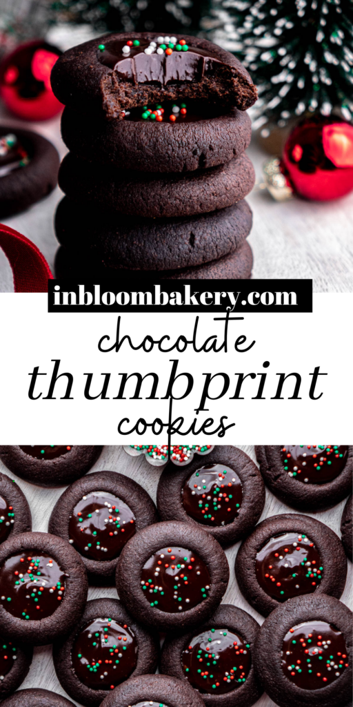 dark chocolate thumbprint cookies