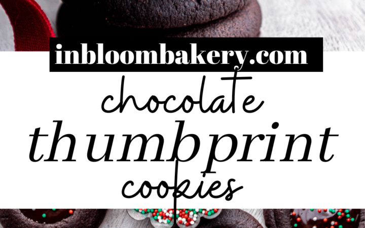 dark chocolate thumbprint cookies