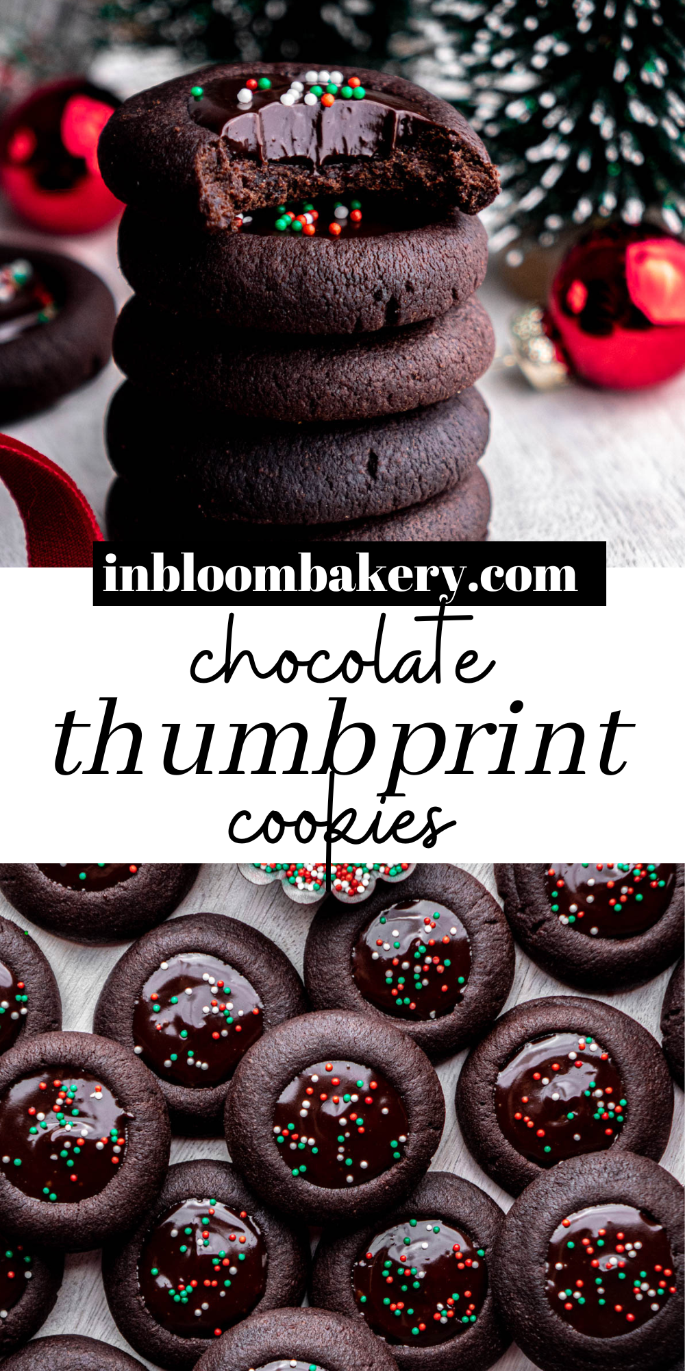 Dark Chocolate Thumbprint Cookies
