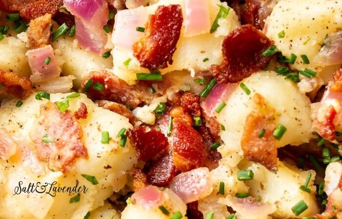 bavarian potato salad with bacon