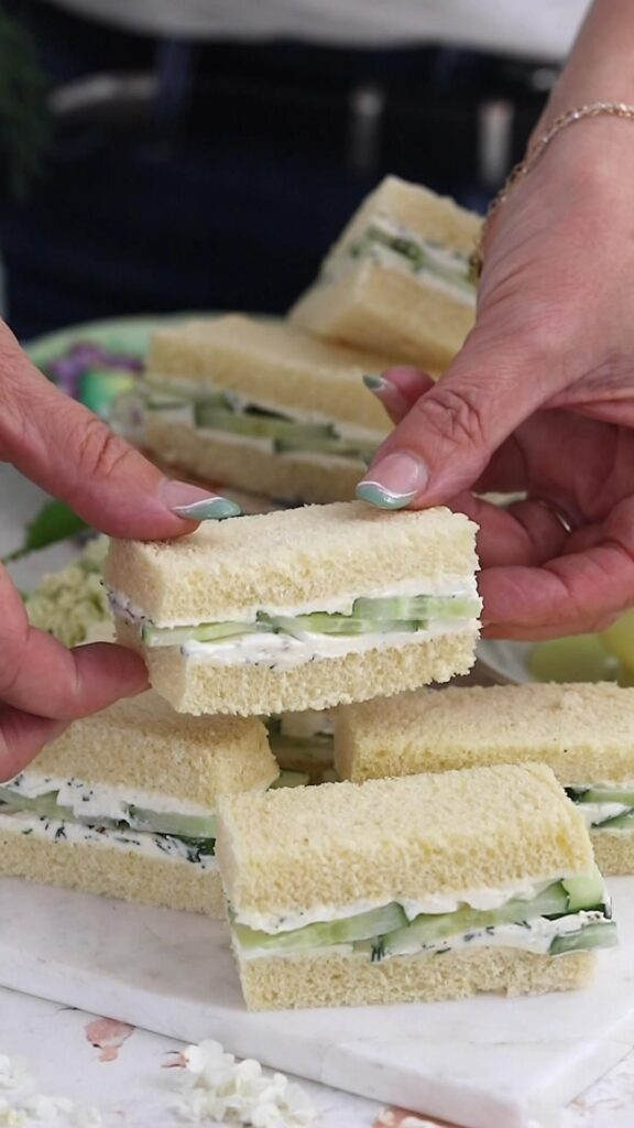 tea party cucumber sandwich