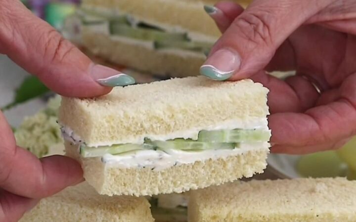 tea party cucumber sandwich