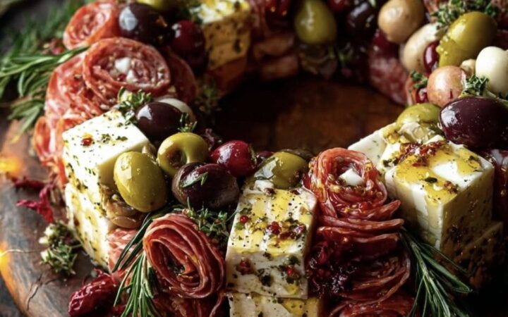 olive cheese wreath recipe