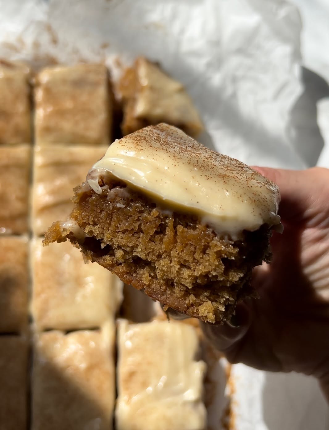 Apple Cinnamon Blondies With Maple Cream Cheese Frosting Megan Sheley
