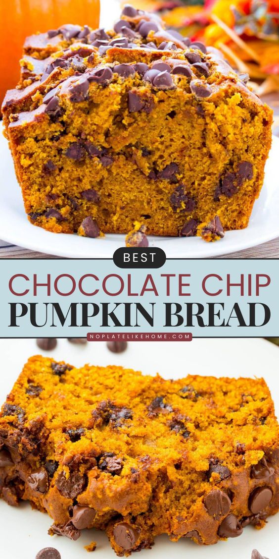 Pumpkin Chocolate Chip Bread Moist