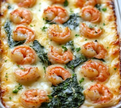 cheesy shrimp bake casserole