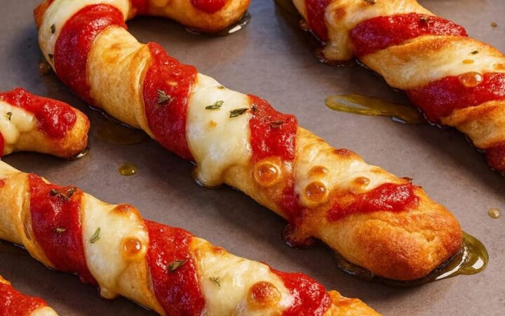 sheet pan pizza with sauce and cheese