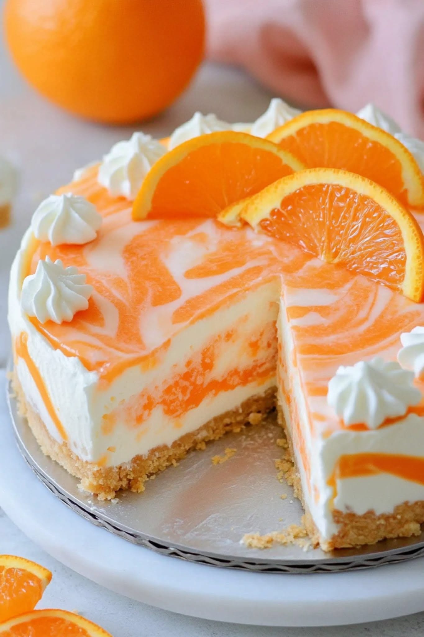 No-bake Orange Creamsicle Cheesecake