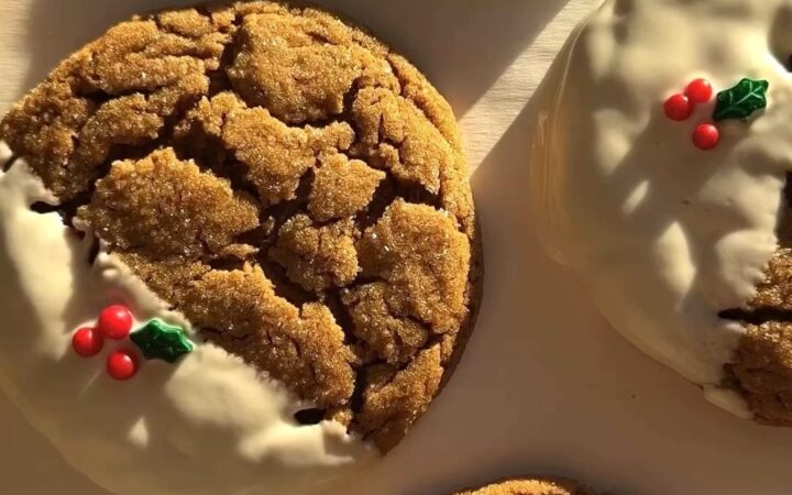 soft gingerbread cookies with maple glaze