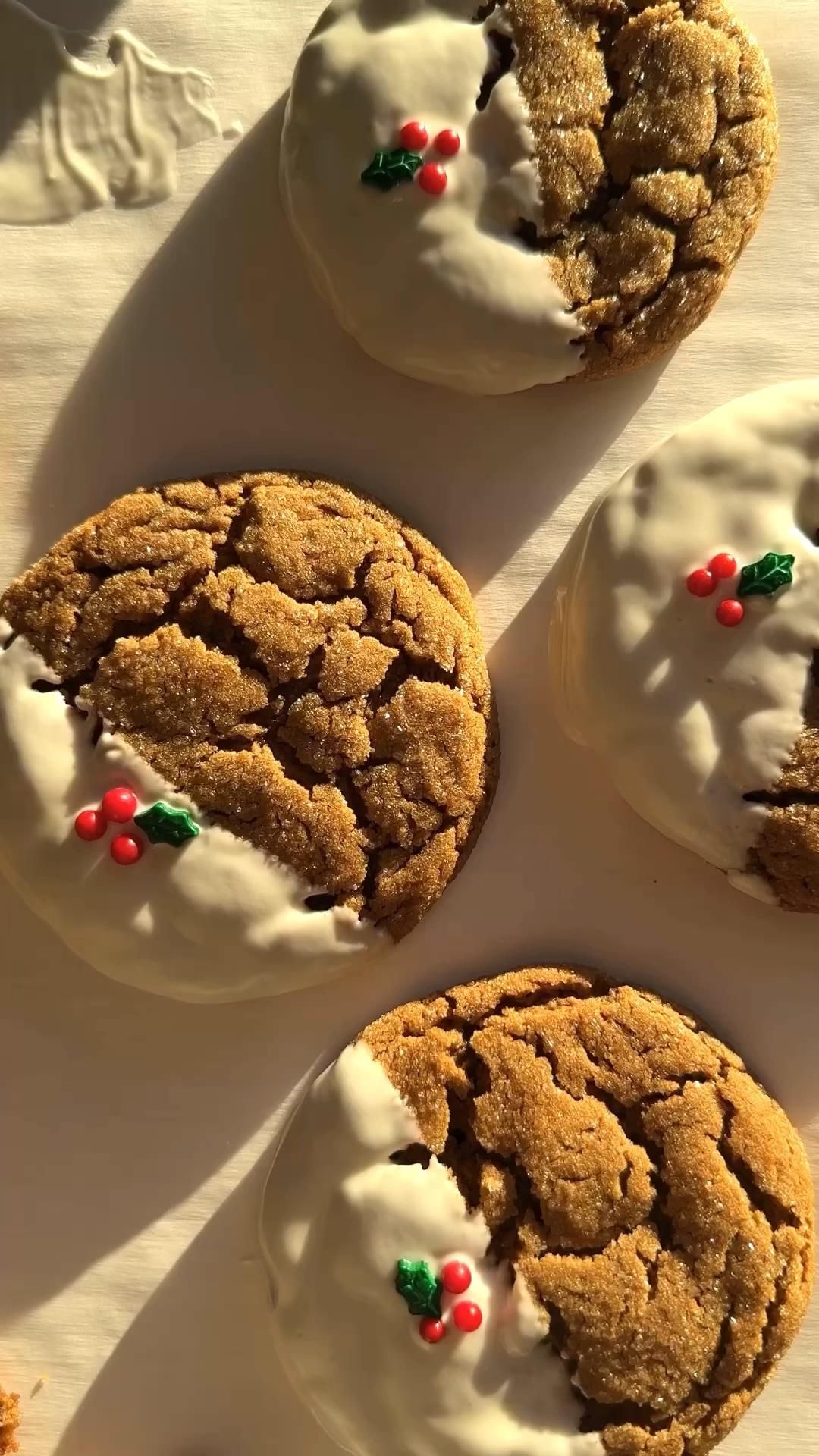 Soft Gingerbread Cookies with Maple Glaze