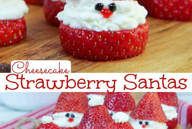 strawberry santa cupcakes