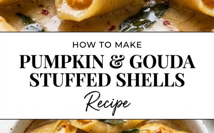 pumpkin and gouda stuffed shells