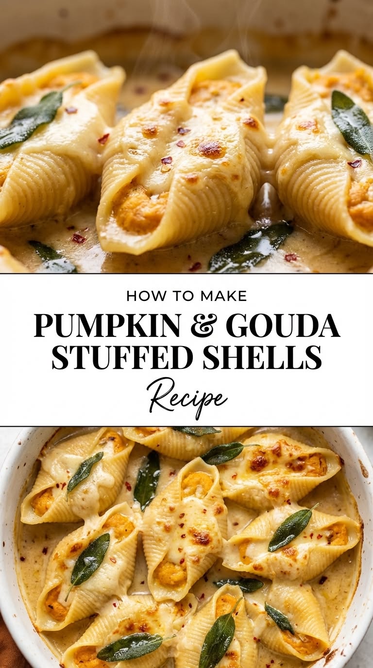 Pumpkin & Gouda Stuffed Shells with Brown Butter & Sage Alfredo Sauce (Restaurant-Secret Recipe!)