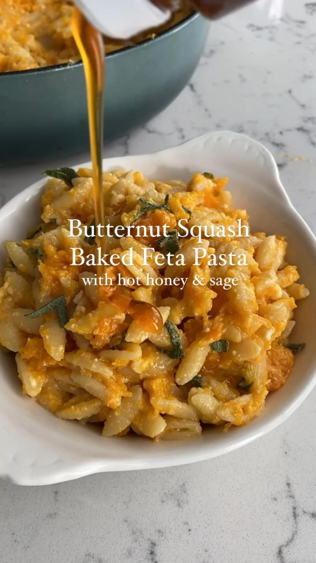 Creamy Fall Pasta with Roasted Butternut Squash & Sage