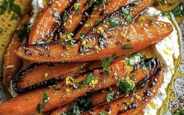 carrots with whipped cream