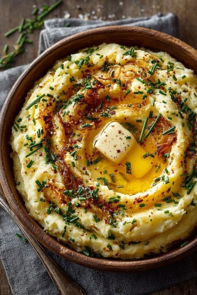 creamy mashed potatoes with butter