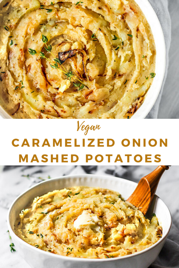 vegan caramelized onion mashed potatoes