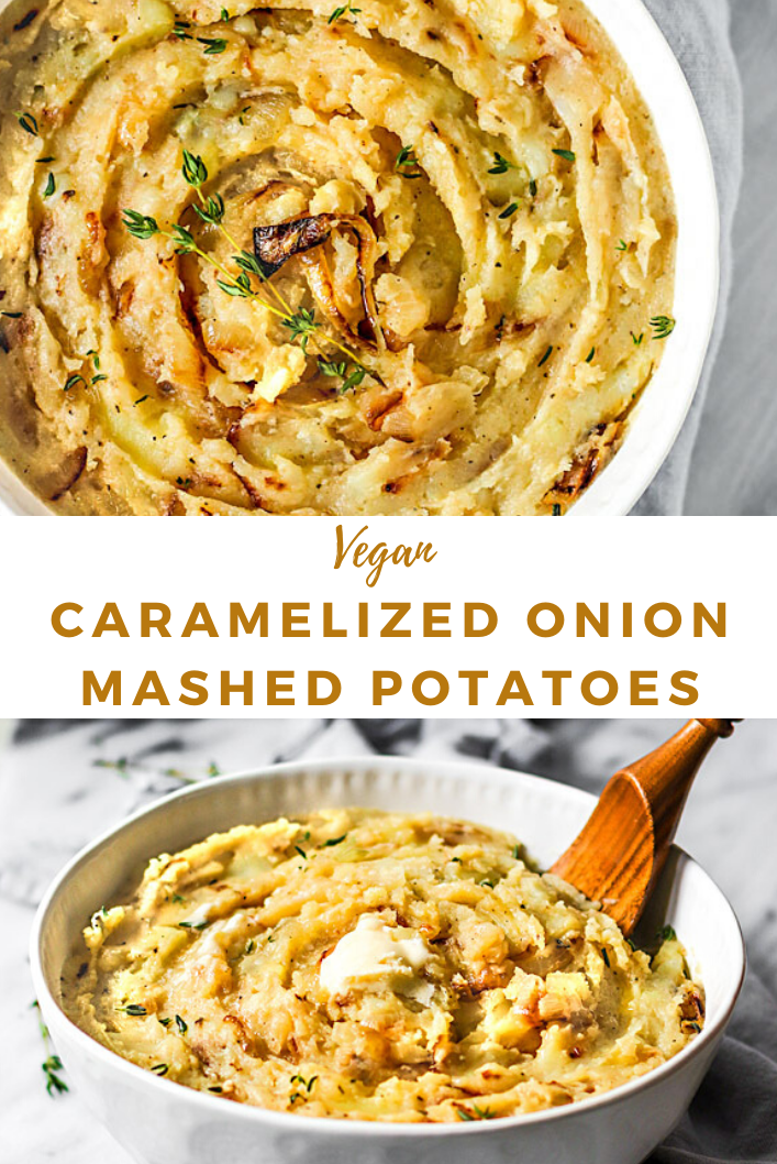Vegan Caramelized Onion Mashed Potatoes