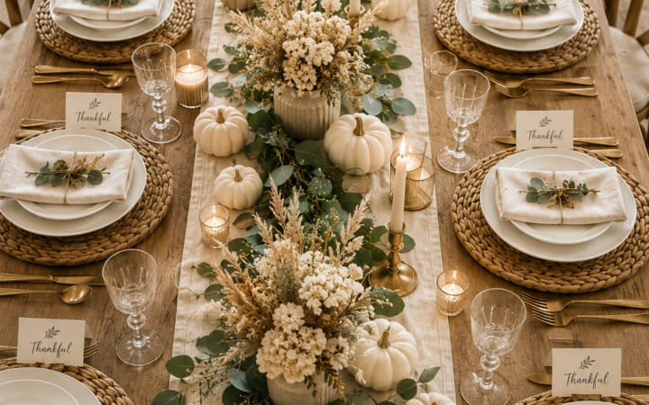 elegant thanksgiving table setting ideas