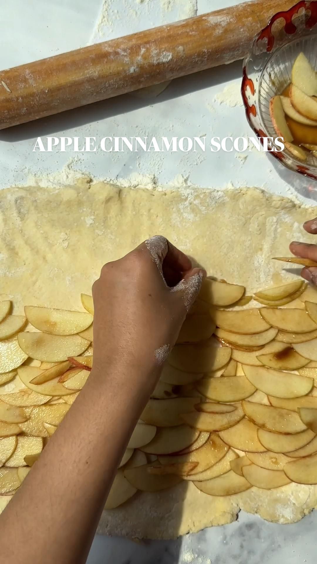 Apple Cinnamon Scone Dough Preparation