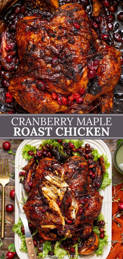 cranberry maple roast chicken