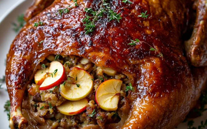 roast turkey with apple stuffing