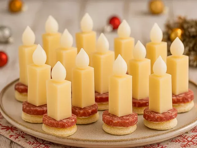 christmas hotdog candle plate appetizers