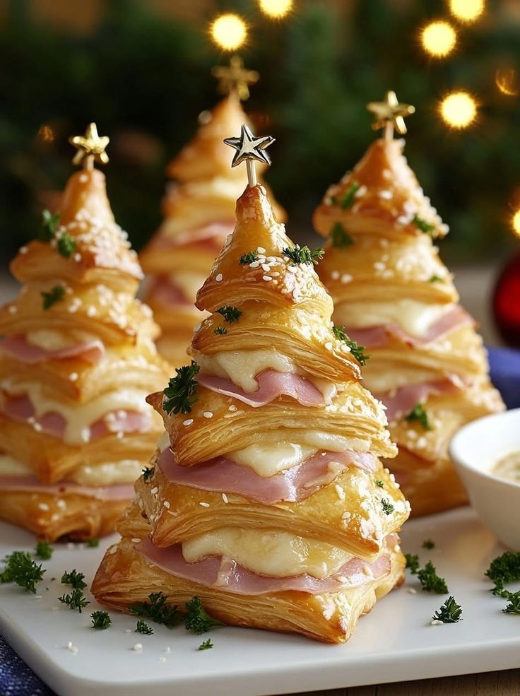 ham and cheese christmas trees