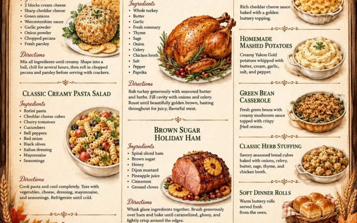 traditional thanksgiving dinner menu