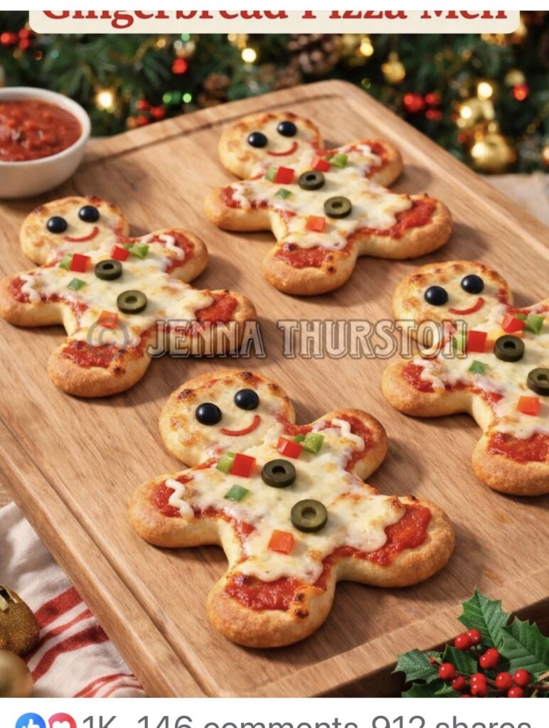 christmas cookies with olives and pepperoni