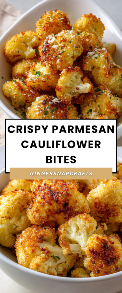 crispy parmesan cauliflower bites
