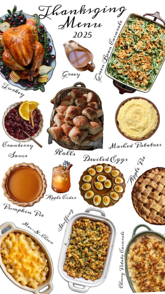 thanksgiving 2025 menu