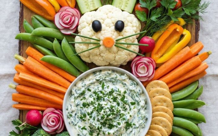 easter bunny appetizer platter
