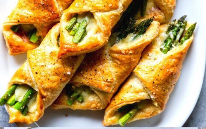 asparagus wrapped in prosciutto and puff pastry
