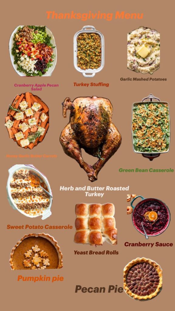 go to thanksgiving menu