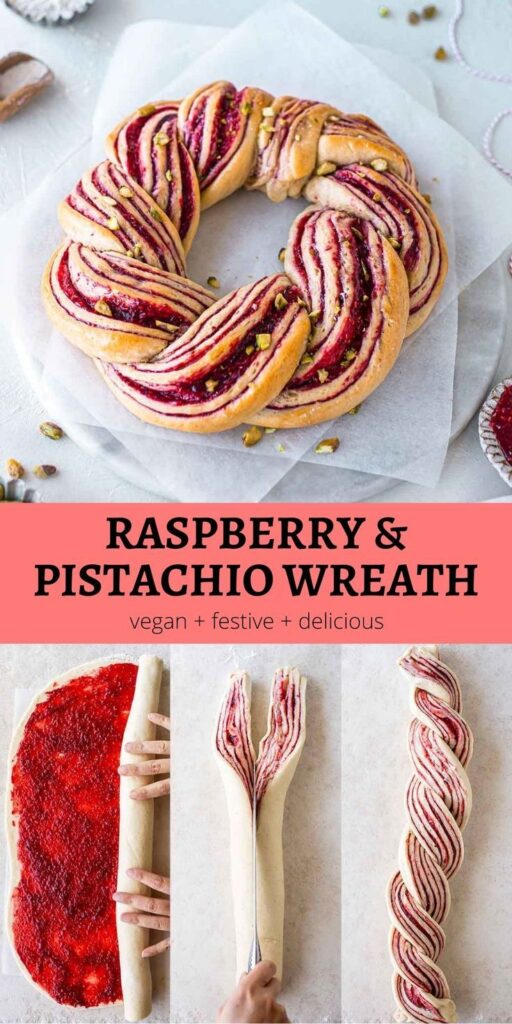 raspberry pistachio wreath recipe