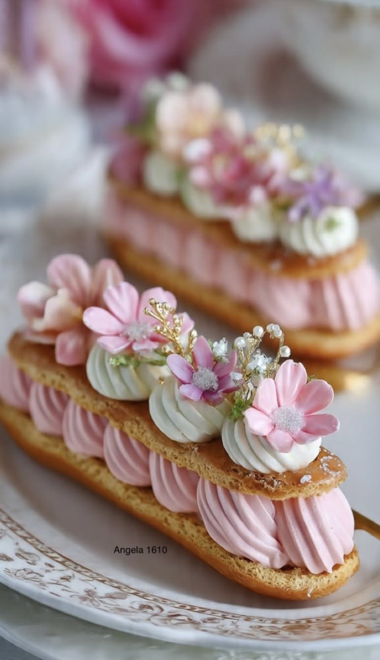 Pink Blossom Vanilla Cake with Floral Buttercream