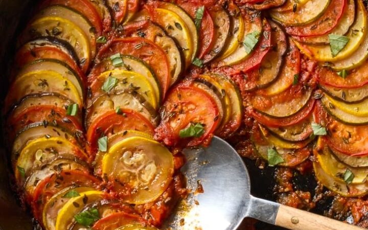 ratatouille with eggs recipe