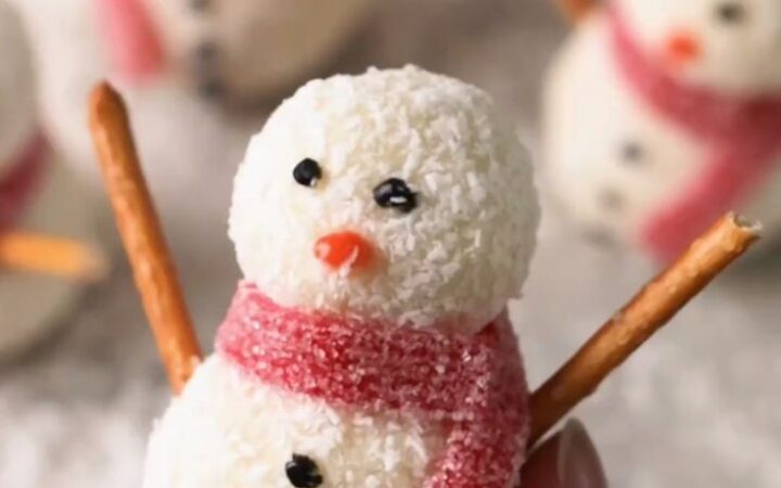 no-bake snowmen truffles
